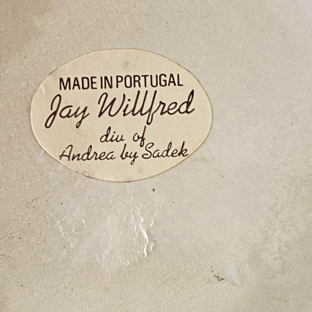 Ceramic 1990s Jay Wilfred for Andrea by Sadek Petite Blue & White Portuguese Fluted Porcelain Cachepot For Sale - Image 7 of 11