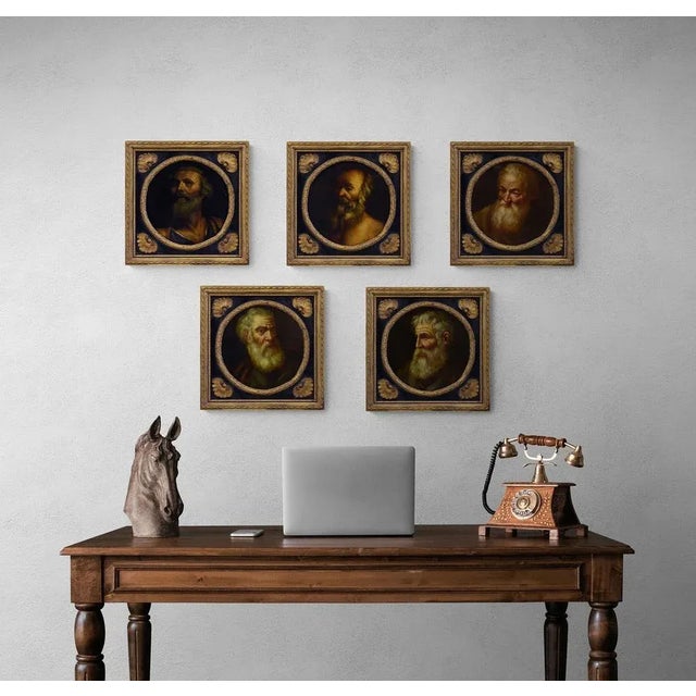 Neapolitan School Artist, Philosopher, 1600s, Oil on Canvas, Framed For Sale - Image 4 of 5