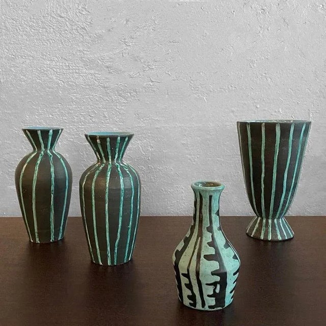 1960s Tribal Style Modern Art Pottery Vase by Livia Gorka For Sale - Image 10 of 12
