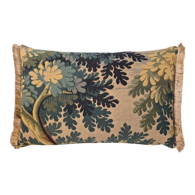 Verdure Foliage I Tapestry Cushion With Feather Filler - 38x55cm (15"x22") For Sale