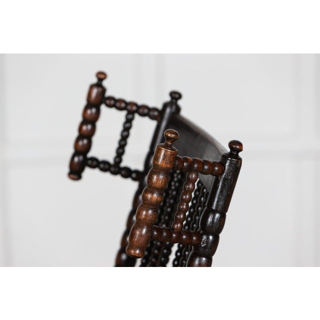 Ash & Elm Bobbin Turned Rocking Chair by Ernest Gimson, 1890s For Sale - Image 11 of 16