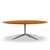 Florence Knoll Mid Century Oval Top Rosewood and Chrome Dining Table This dining table measures: 78 wide x 48.25 deep x...