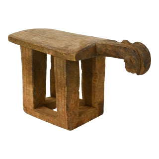 Antique African Figural Wood Stool For Sale