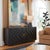 Contemporary Chevron 4 Door Cabinet-New For Sale - Image 3 of 8