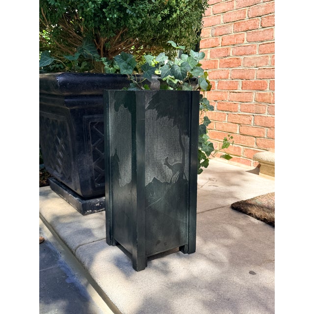 Green 1950s Italian Slate Umbrella Stand For Sale - Image 8 of 8