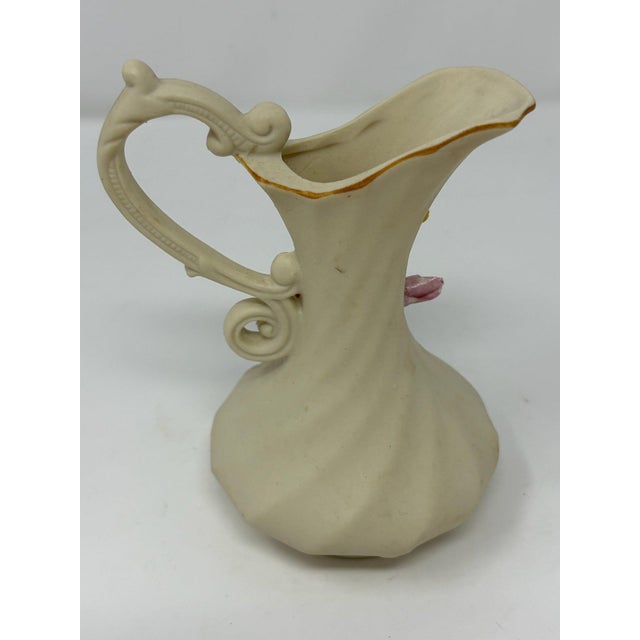 Beautiful Vintage Nuova Capodimonte Miniature Pitcher / Bud Vase. > * Origin: Hand-painted in Italy (circa 1950s-1970s)....