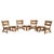 Set of Dutch Brutalist Oak Lounge Chairs + Side Tables by Dittmann & Co, 1960s For Sale