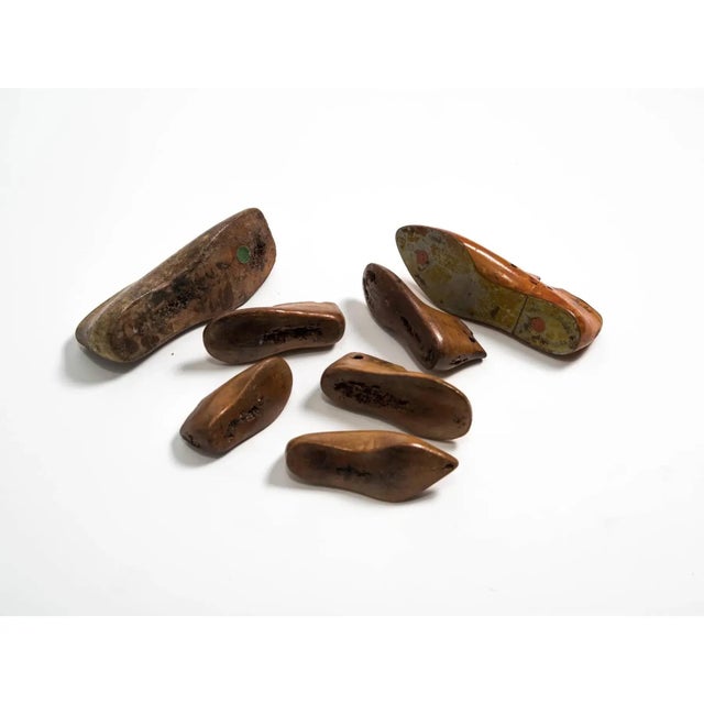 Antique French Cobbler’s Wooden Children’s Shoe Molds—Set of 17. For Sale - Image 4 of 11