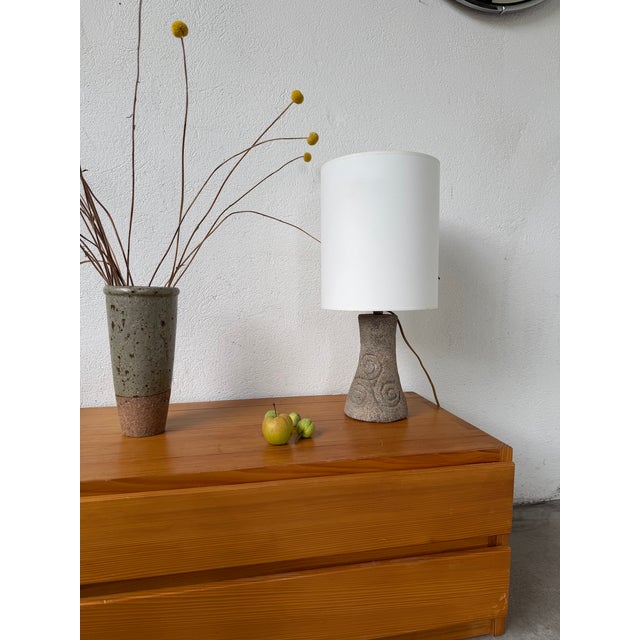 Vintage Carved Stone Table Lamp, 1970s For Sale - Image 9 of 18