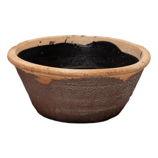 Chinese Brown Glazed Water Basin, C. 1890 For Sale