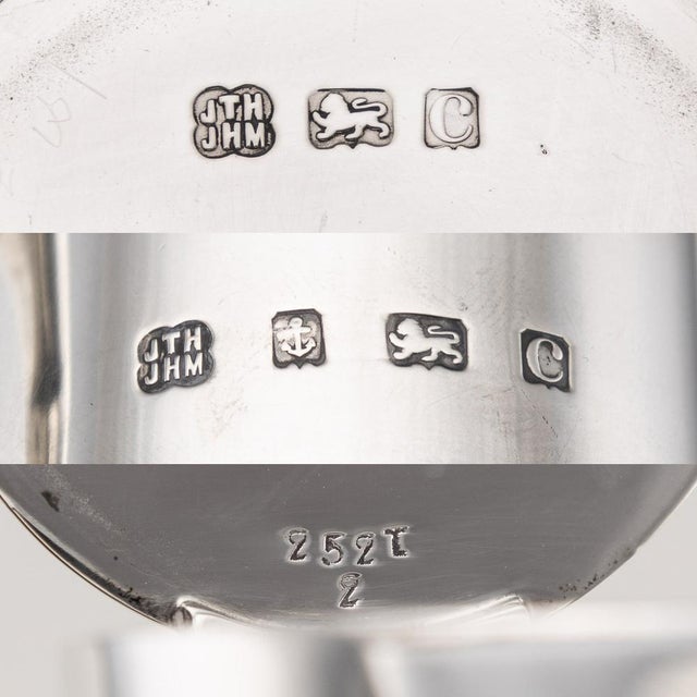 20th Century Edwardian Solid Silver & Glass Claret Jug, London, 1902 For Sale - Image 11 of 12