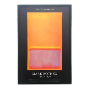 Mark Rothko Vintage 1987 Abstract Expressionist Lithograph Print Framed Tate Gallery Exhibition Poster " Untitled " 1949