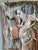 Large Polychrome Relief Sculpture Titled Don Quixote and Sancho Panza in Carved Wood, 1960s For Sale - Image 6 of 11