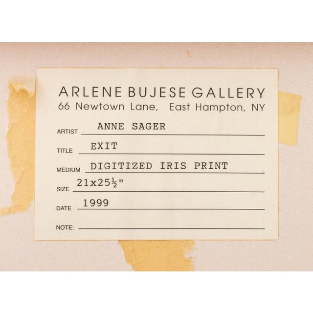 1990s Anne Sager "Exit" Surreal Digitized Iris Print For Sale - Image 5 of 5