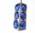Blue glass / chrome hanging light / 1980s / Temde Swiss Height 35Width 13Depth 13 cm Up to 250V (Europe/UK Standard).The...