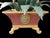 Hollywood Regency Vintage Tole Metal Palm Leaf Faux Bamboo Cache Pot Regency Wicker Shade Table Lamp For Sale - Image 3 of 9