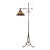 Mid 20th Century Arts & Crafts Iron & Mica Floor Lamp For Sale