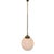 Very Large Art Deco Height Adjustable Pendant Lamp with Opaline Glass and Brass Framework For Sale - Image 10 of 10