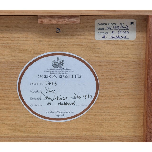 Vintage Nightstand in Yew from Gordon Russell, 1988, Set of 2 For Sale - Image 13 of 18