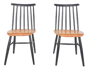 Set of Set of Two Spindle Back Chairs, the Netherlands 1960s