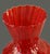 Mid 20th Century Vintage Mid-Century Modern Italian Red Opaline Ruffled Top Art Glass Vase For Sale - Image 5 of 10