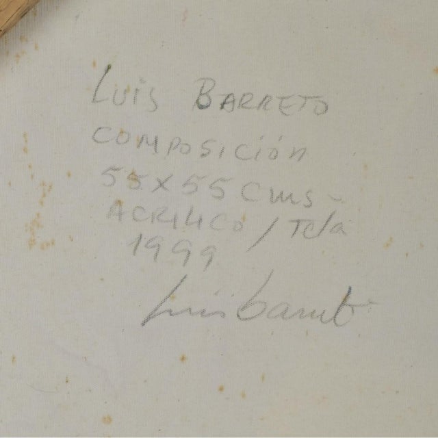 Luis Barreto Venezuelan Abstract Acrylic Painting, Signed & Dated 1999 For Sale In Chicago - Image 6 of 6