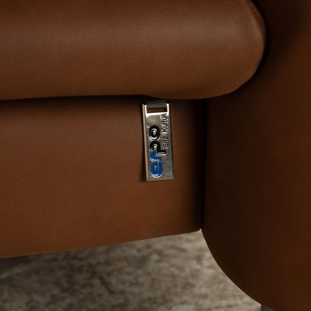 Porto Leather Corner Sofa in Brown from Erpo For Sale - Image 6 of 10