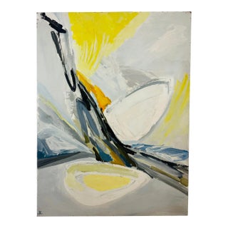 Large Abstract, Oil on Board For Sale