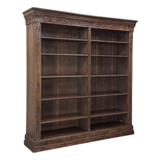 Antique Dutch Neoclassical Walnut Open Bookcase For Sale