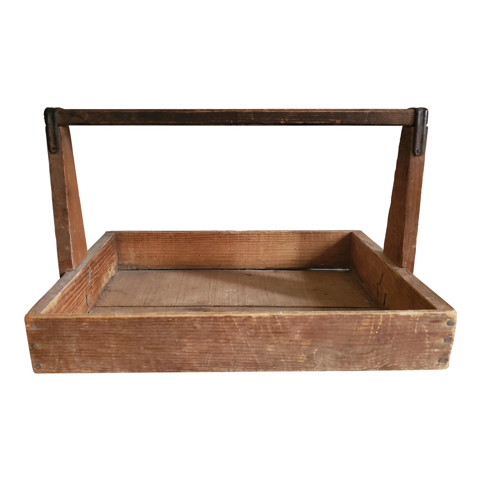 Antique Primitive Wood Berry Basket Tote Chairish