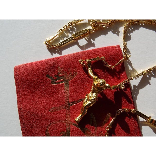 Christ of Saint John of the Cross Necklace and Bracelet after Salvador Dali, Set of 2 For Sale - Image 3 of 6
