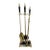 Vintage Italian Style Solid Brass 3 Piece Fireplace Tools Set For Sale