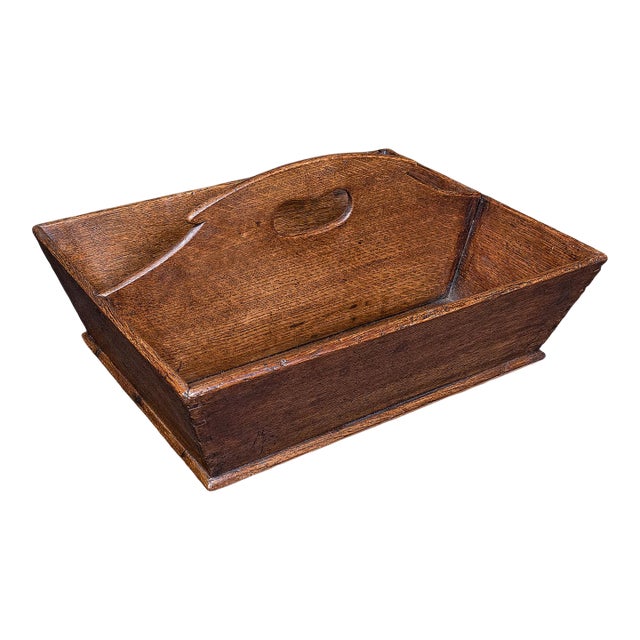 Antique Maid's Carry, English, Oak, Country House, Cutlery Tray, Box, Georgian For Sale