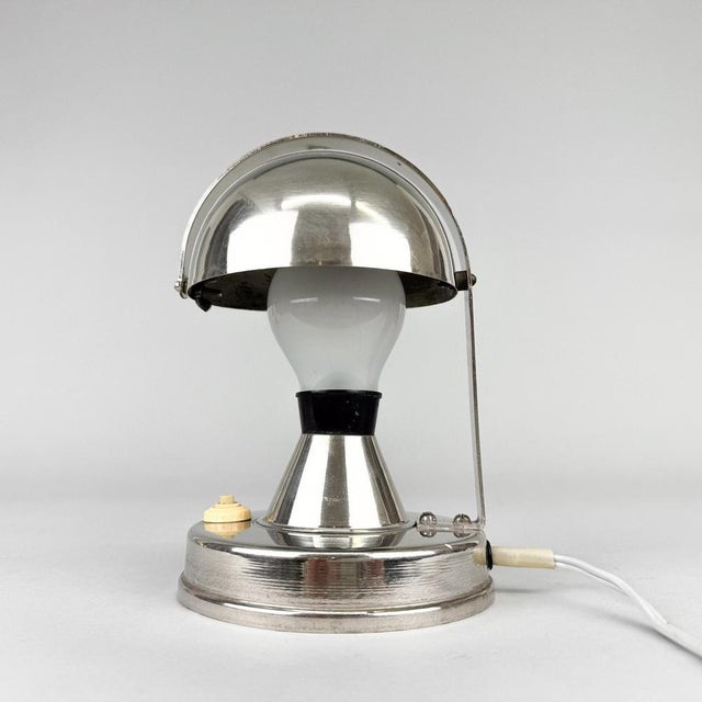 1930s Bauhaus Mushroom Table Lamp, Czechoslovakia, 1930s For Sale - Image 5 of 10