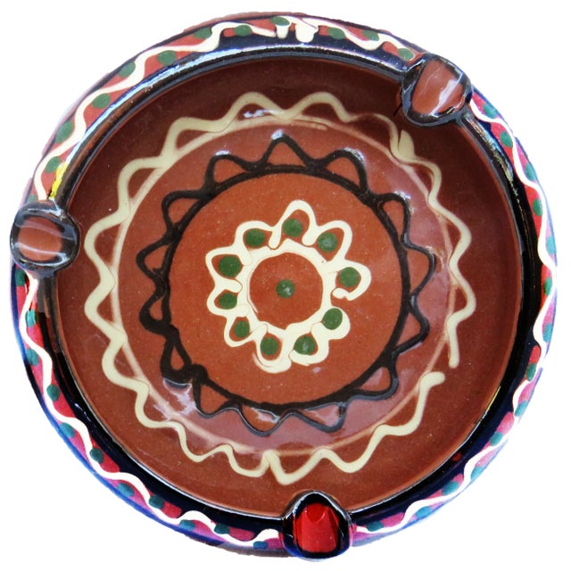 This charming vintage artisan created, Mexican ashtray is a wonderful catchall for small items around the house. Referred...
