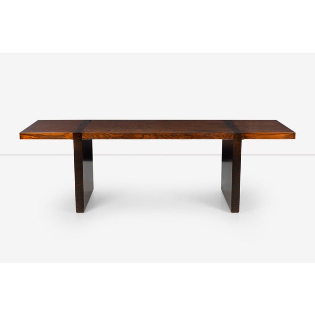 Wood 1960s Roger Lee Sprunger for Dunbar Desk in Two-Toned Oakwood For Sale - Image 7 of 10
