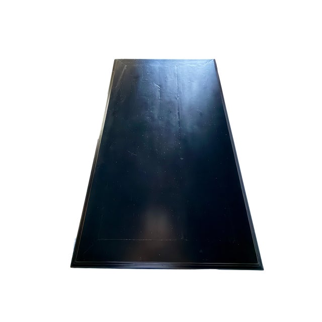 Ebony Antique 19th C Louis XIII Style Ebonized Library Table / Writing Desk For Sale - Image 8 of 8