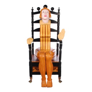 "Cleo" Floyd Shaman Folk Art Carved Sculpture For Sale