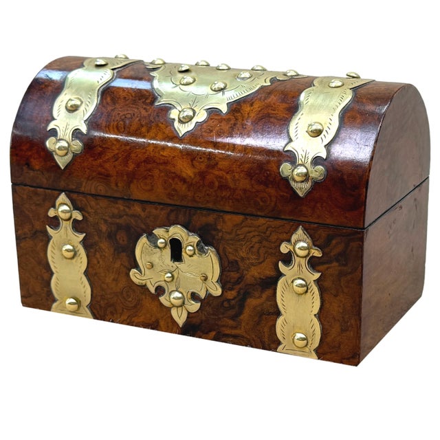 Burr Walnut Stationary Box, 1860s For Sale - Image 11 of 11