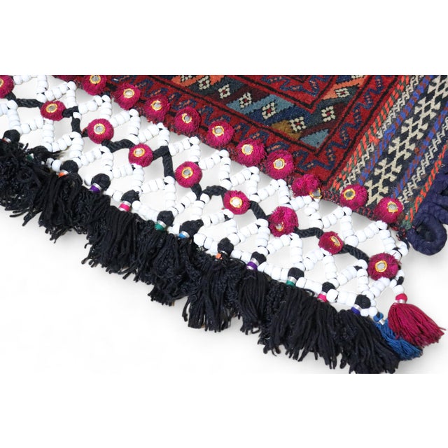 Vintage Afghan Nomad Rug Seat Cushion Cover, 1970s For Sale - Image 18 of 18