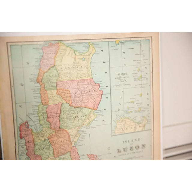 Cram's 1907 Map of Luzon For Sale - Image 4 of 5