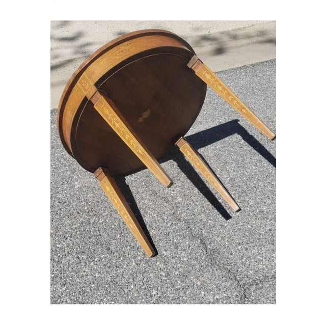 Early 20th Century Dutch Colonial Style Marquetry Fruitwood Gueridon Table For Sale In Washington DC - Image 6 of 8