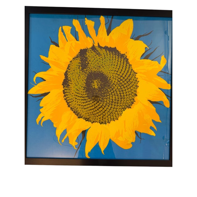 Mid-Century Modern Jan Pienkowski, Pop Art Sunflower, 1961, Silk-Screen, Framed For Sale - Image 3 of 9