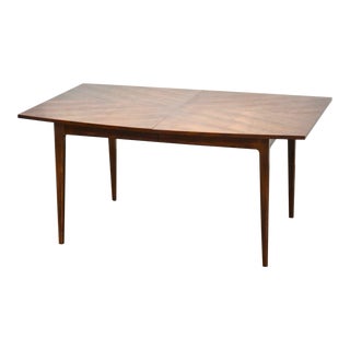 1960s Refinished Walnut and Rosewood Dining Table by Thomasville For Sale