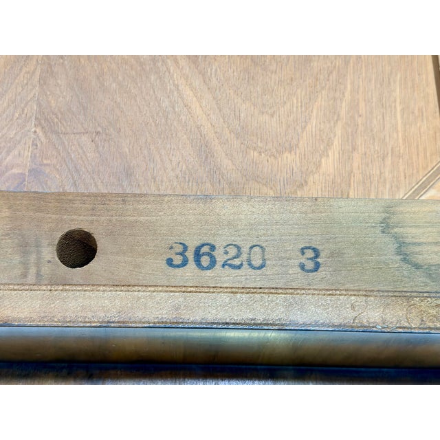 1970s Baker Furniture Satinwood & Brass Neoclassical End Tables With Glass Tops, Pair For Sale - Image 12 of 12
