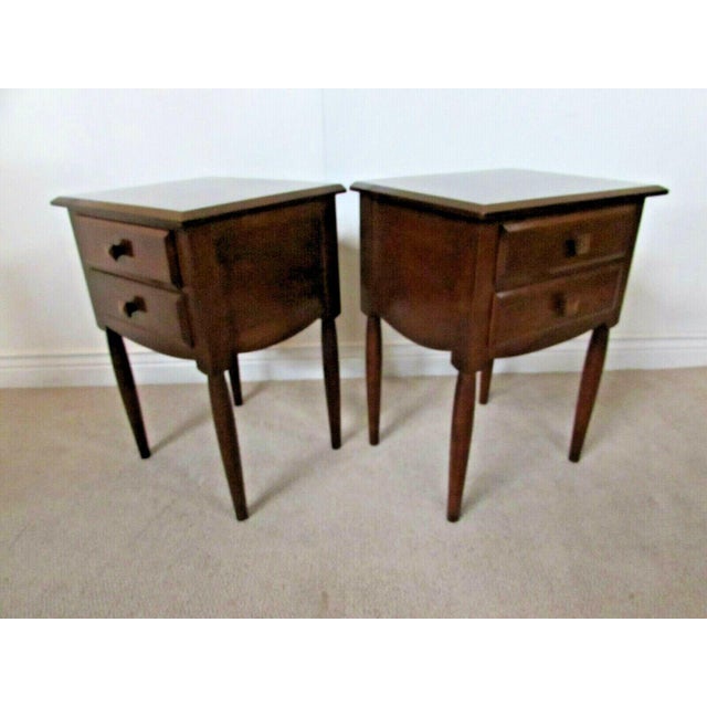 Ethan Allen Nightstands, Two Drawer End Tables, 155306 A Pair Chairish