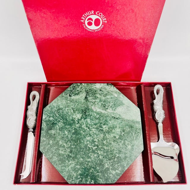 Traditional Vintage Arthur Court Elephant 3-Piece Hexagon Cheese Serving Set For Sale - Image 3 of 14