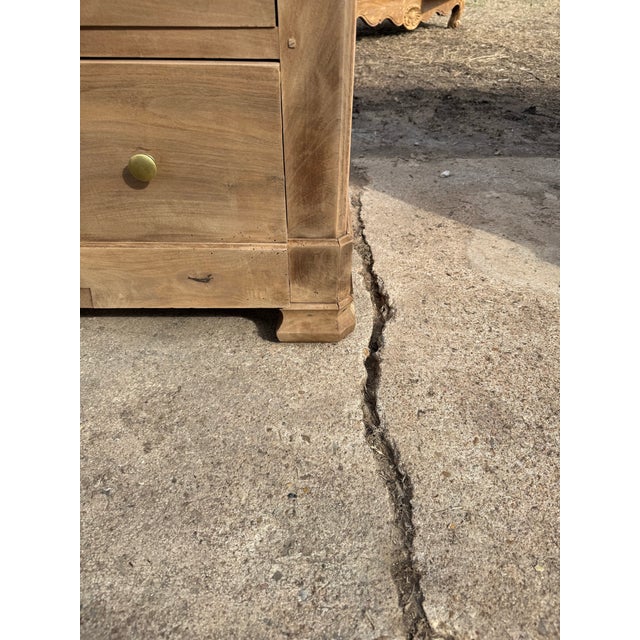 Tan 19th Century French Solid Walnut Bleached Chest of Drawer / Commodes For Sale - Image 8 of 12