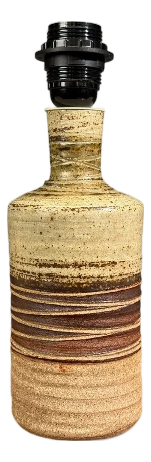 Tue Poulsen, Table Lamp, Beige Ceramic, Denmark, 1950s