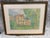 Light Green Italian Village Landscape Pastel in Decorative Green and Gilt Frame For Sale - Image 8 of 9